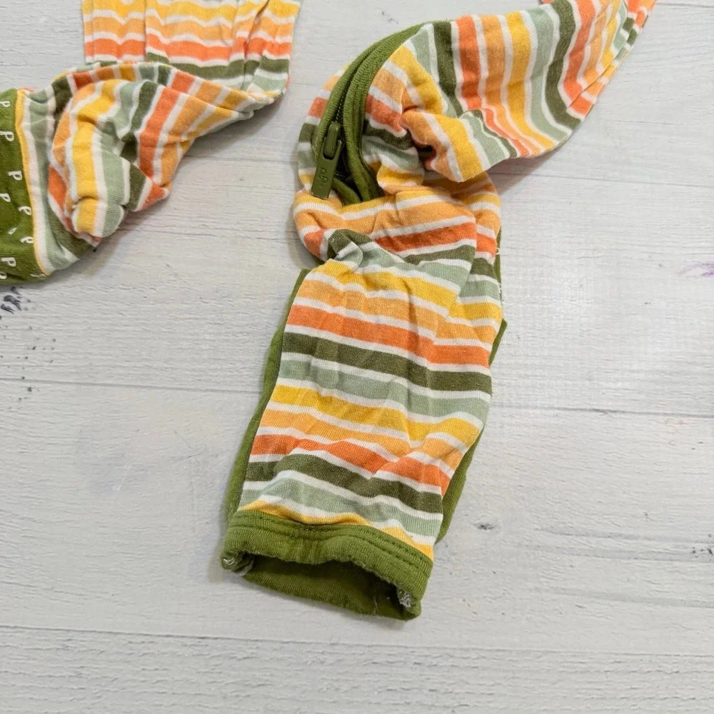 Posh Peanut toddler one piece footed sleeper‎ stripes *PLAY* 3T
